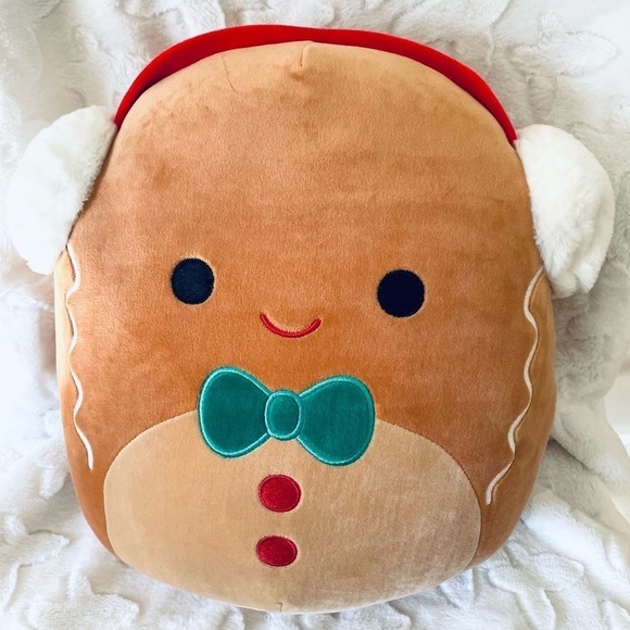 14" Squishmallows - Jordan the Gingerbread with Earmuffs - Picture 4 of 6